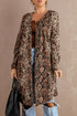 Print Colorblock Long Cardigan